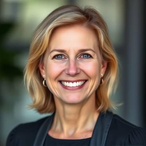 Astrid Johansen smiler vennlig i et profesjonelt portrett.